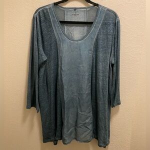 Johnny Was Pete & Greta Green Linen Tunic